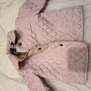 Burberry Light Pink Quilted Kids Puffer Jacket